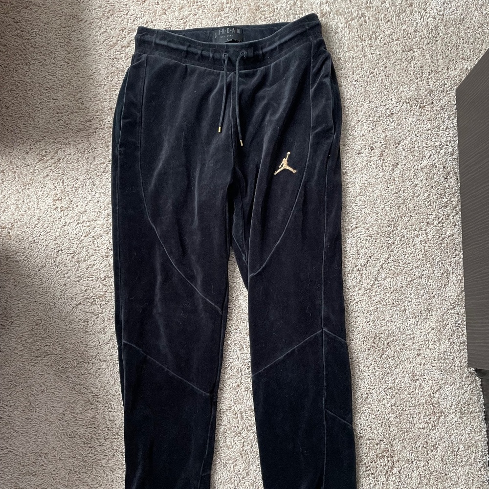 Air Jordan Velvet Black Sweat Pants
